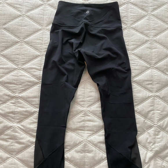 lululemon athletica Pants - Lululemon (size 4) Faux Leather Paneled Leggings